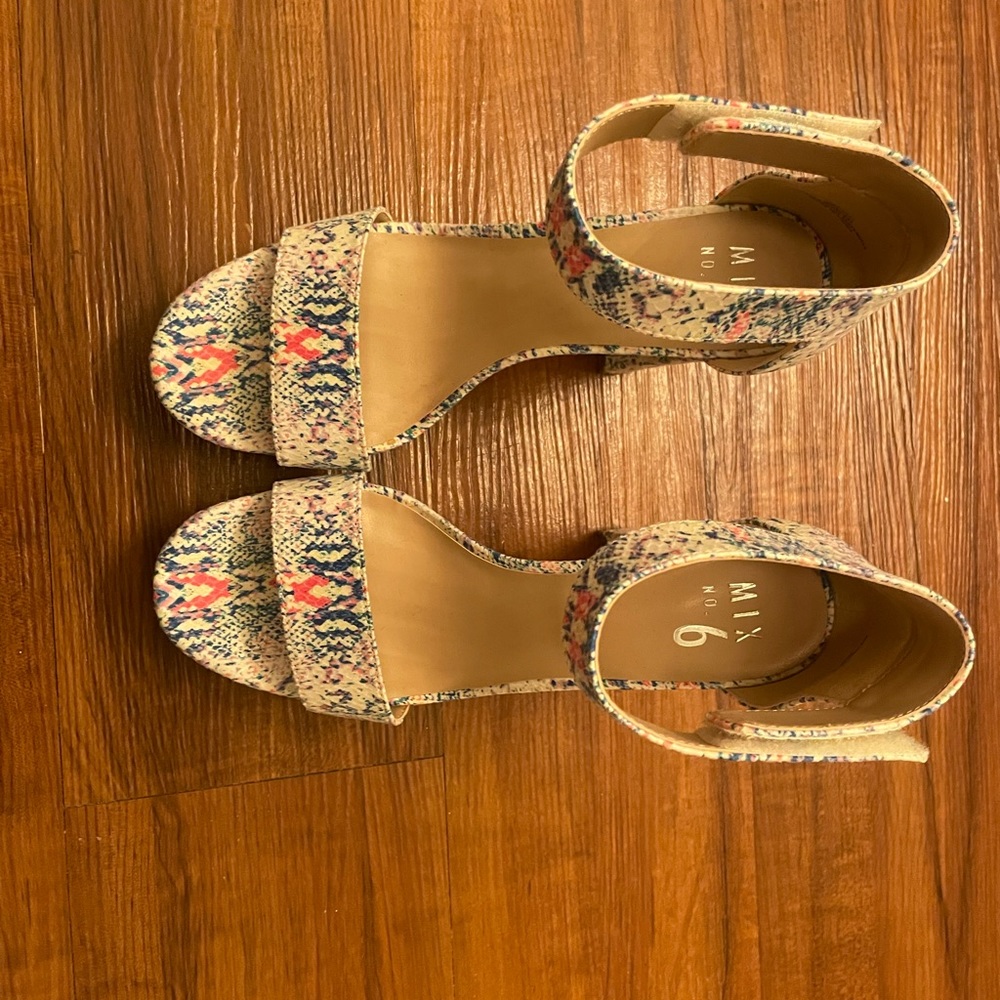 Snake Print Block Heel